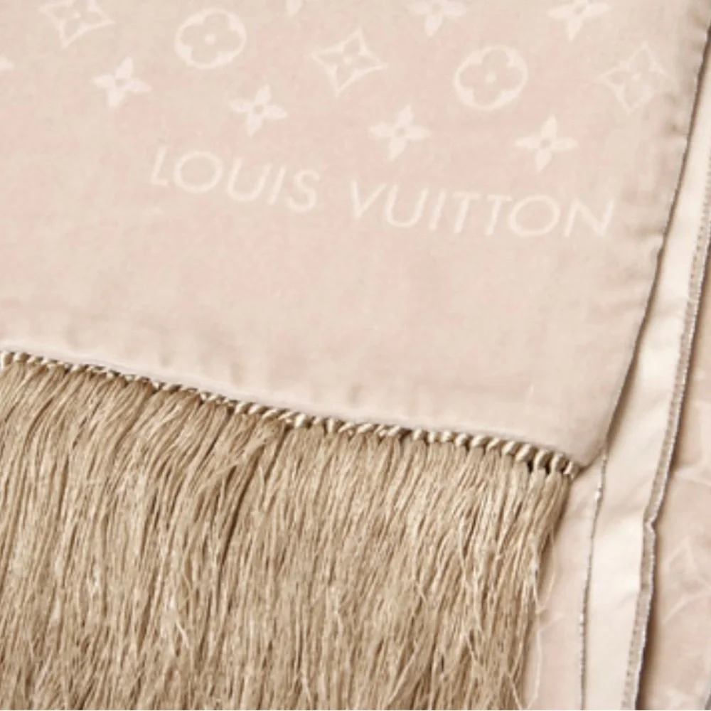 Louis Vuitton Velvet Monogram Scarf with Fringe